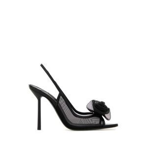 Le Silla Women Black Mesh Chanel Rose Sandals